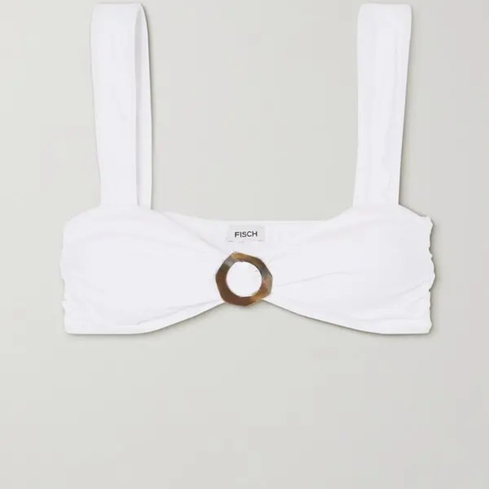 Fisch White Bikini Top and Bottom with Ring Detail